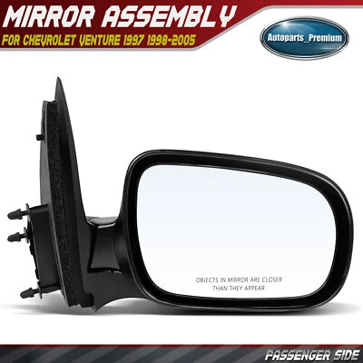 Espejo retrovisor manual de pasajeros plegable negro liso para Chevrolet Venture 1997-2005 Foto 1 de 4
