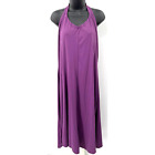 Athleta Purple Halter Athletic Backless Midi Dress Women's Size XL