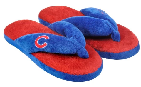 Chicago Cubs Size Medium Women's Thong Flip Flop Slippers [NEW] MLB Slide House Cover