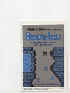 Bump 'n' Jump Intellivision Atari 2600 MANUAL ONLY Authentic Original - Picture 1 of 1