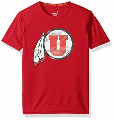 NCAA by Outerstuff NCAA Utah Utes Youth Boys "Carbon Logo" Dri-Tek Short Slee Cover