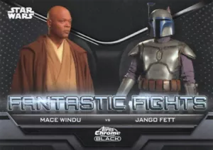 Star Wars Chrome Black 2023 Fantastic Fights FF-3 Mace Windu & Jango Fett - Picture 1 of 1