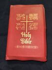 1952 Catholic Press Holy Bible, Red Leather Douay-Challoner Confraternity Illus.