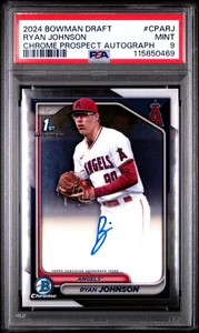 2024 Bowman Draft Chrome Prospect Autographs Ryan Johnson PSA 9 - Picture 1 of 2