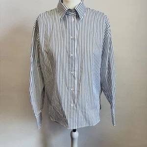 The Shirt Company Shirt Size 8 Black White Stripe Cotton Minimal Capsule New - Picture 1 of 11
