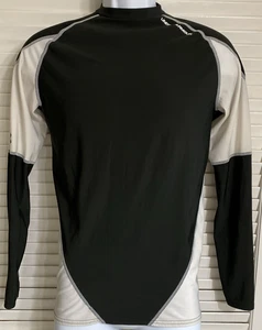 Camisa de compresión manga larga Under Armour, grande, negra/blanca - Imagen 1 de 4