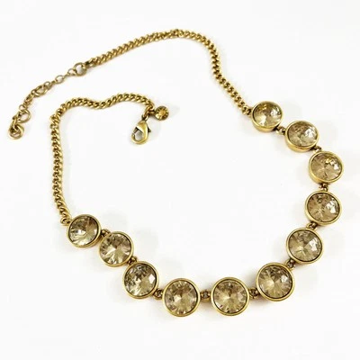 J. Collar Brulee Crew de oro y cristal amarillo Foto 1 de 4