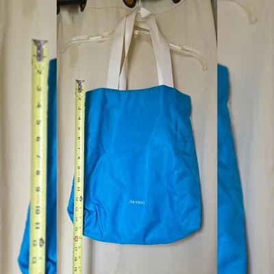 Bolso de Playa de Compras Shisiedo Expandible Raro Azul y Naranja Foto 1 de 4