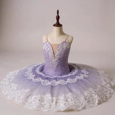 Lilac Fairy Ballet Tutu Professional Pancake Skirt Purple Lace Made to Measure - Image 1 of 4