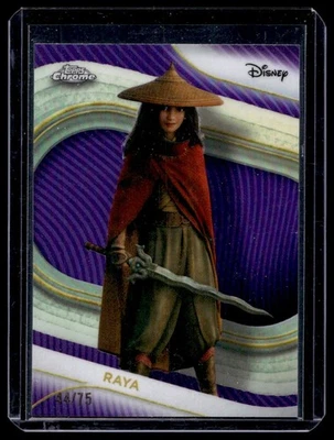 2025 Topps Chrome Disney Raya Purple /75 #192 (JR) - Image 1 of 2