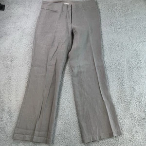 Pantalones Eileen Fisher Mujer S Gris Lino Pierna Ancha Informales Verano Informales - Imagen 1 de 11