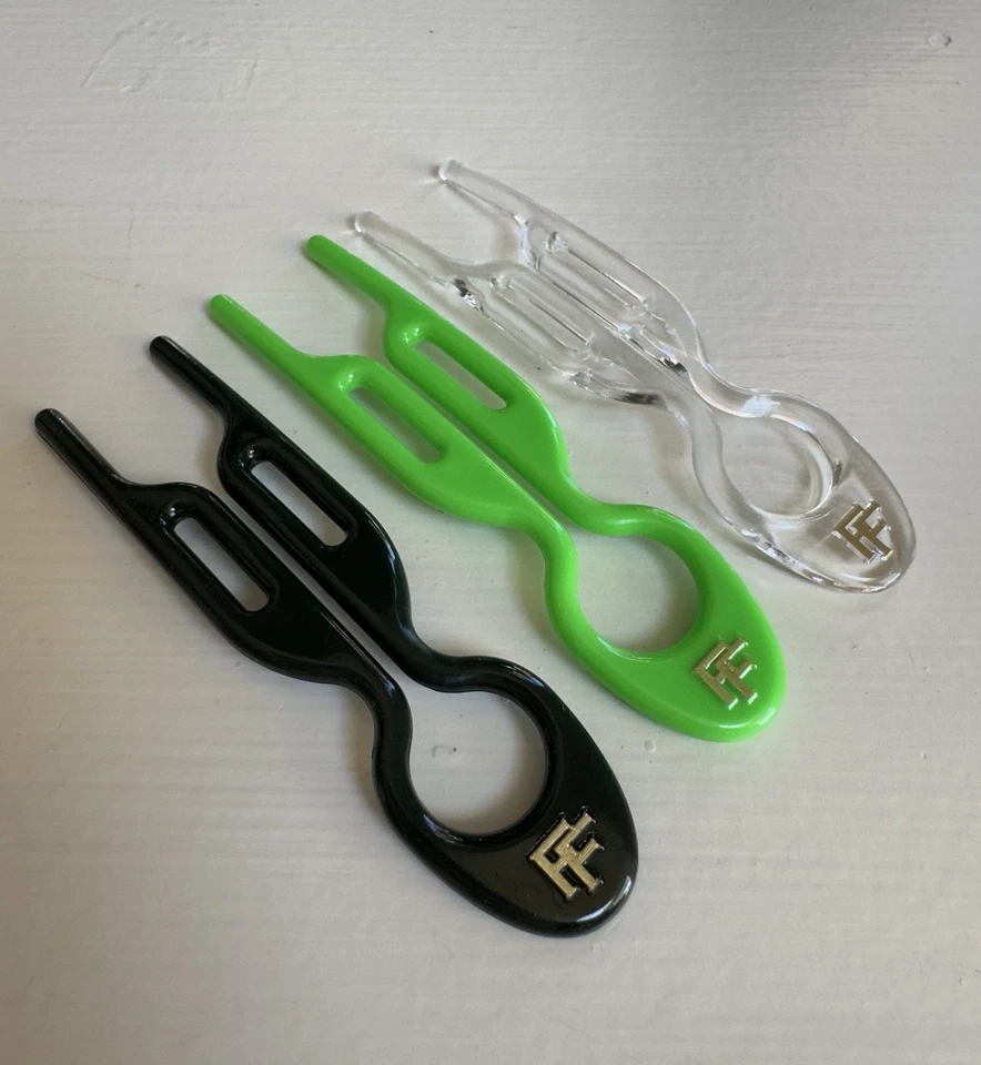 Trío de horquillas Fiona Franchimon Nº 1 - Verde esmeralda, verde manzana, transparente Foto 1 de 1