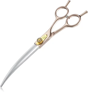 JASON 7.5" Dog Grooming Scissors - Professional Curved Shear 7.5 Inch, - Picture 1 of 6
