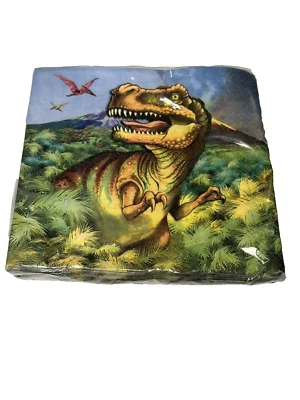 party paper napkins dinosaurs 20 count pack - Image 1 of 3