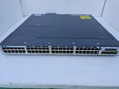 Cisco WS-C3750X-48PF-S 48 Port PoE Gigabit Switch Version 02 With C3KX-NM-1G  - Image 1 of 4