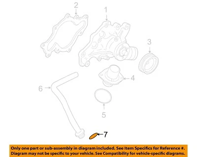 FORD OEM 03-07 F-350 Super Duty 6.0L-V8 Water Pump-Connector Seal 3C3Z9J469AA Foto 1 de 2
