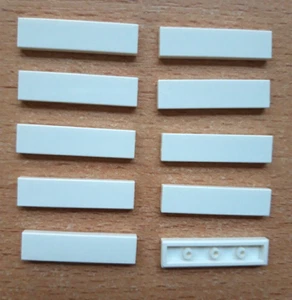 Lego(R) - Fliese / Plate  4x1 - weiß -  10 Stück - neu - Bild 1 von 1