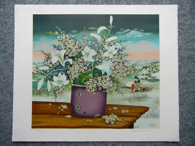 Svegovic-Budaj Farblithographie: Winterblumen signiert + nummeriert XII / XXXV - Bild 1 von 4