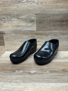 Dansko Professional Black Leather Clogs Women s Size EU 38 - Imagen 1 de 6