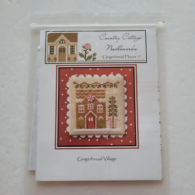 Casa de pan de jengibre #1 patrón de punto de cruz casa de campo agujas Foto 1 de 2