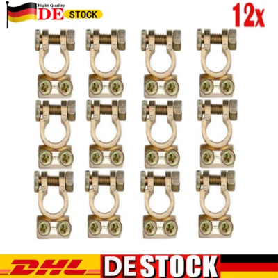 MARKENLOS 12x Batterie-Polklemmen Set Autobatterie KFZ Anschluss Batterieklemme Klemme Pol