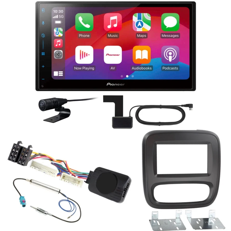 Pioneer SPH-DA77DAB CarPlay Android Auto DAB+ Einbauset für Renault Trafic 3 - Bild 1 von 1