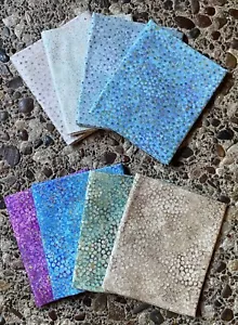 Menge 8 Northcott Shimmer von Deborah Edward’s Fat Quarters Quilt Stoff - Bild 1 von 7