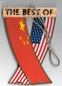 Rear view mirror car flags China and USA Chinese unity flagz for inside the car - Picture 1 of 8