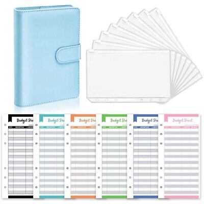A6 PVC Notebook Binder Cover Planner Loose-Leaf Folder Cash Budget Envelope • 8.99£