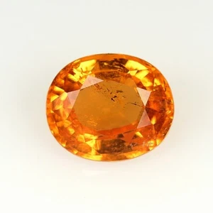 1.74Cts FANTA ORANGE NATURAL SPESSARTITE GARNET OVAL GOOD LUSTER GEMSTONE M432 - Picture 1 of 2