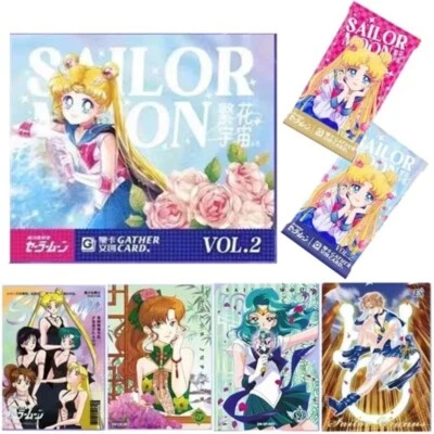 Jogo de cartas colecionáveis Sailor Moon pacote com 11 cartões de colecionador CCG Booster Box - Imagem 1 de 4