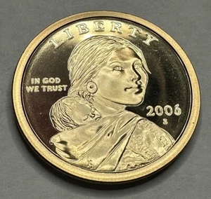 2006-S SACAGAWEA $1 DOLLAR COIN FROM US MINT PROOF SET. GREAT SHINE & CONDITION - Picture 1 of 5