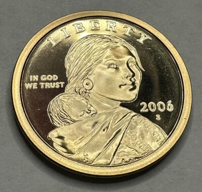 2006-S SACAGAWEA $1 DOLLAR COIN FROM US MINT PROOF SET. GREAT SHINE & CONDITION - Image 1 of 4