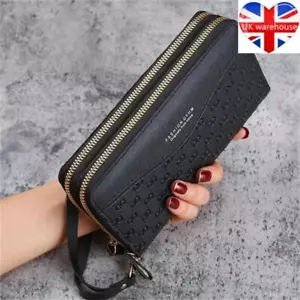 Ladies Leather Wallet Long Purse Phone Card Holder Case Clutch Large Capacity UK - Picture 1 of 19