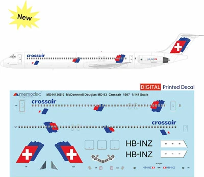 MEMODEC McDonnell Douglas MD-83 Crossair (1997) (1/144)