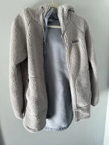 Columbia CSC Sherpa Jacket Women's Small Gray Fleece Hooded Coat Outdoors Winter - Picture 1 of 8