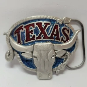 Vintage Belt Buckle Texas Longhorn Great American Buckle Chicago 1980 USA BB18 - Picture 1 of 4