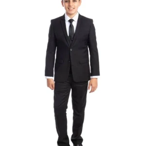 Perry Ellis PB363 5 pieces Kids Suits Black - Picture 1 of 15