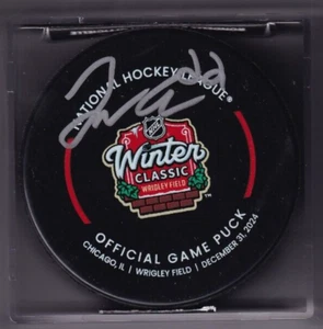 JOEY ANDERSON signed (CHICAGO BLACKHAWKS) 2024 WINTER CLASSIC official game puck - Picture 1 of 1