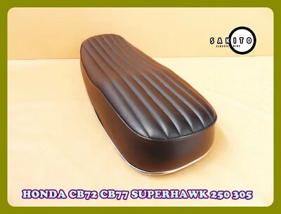Fit Honda Superhawk CB72 CB77 Black Seat Complete  wave Pattern   [sa3207] Foto 1 de 4