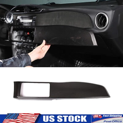 Cubierta de embellecedor de panel de instrumentos de pasajero de fibra de carbono ABS para Scion FR-S GT86 BRZ 12-20 Foto 1 de 4