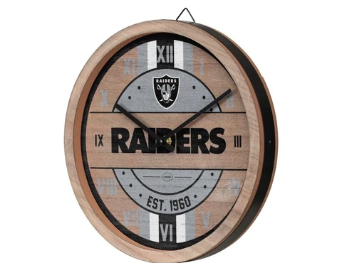 ⭐️⭐️⭐️⭐️⭐️ RAIDERS Wood Wall Clock Living Room Bedroom Garage Decor Gift Cover