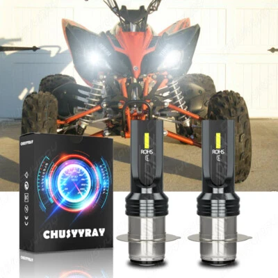 Headlights For Yamaha Raptor 125 250 660R 700R YFM660R LED Bulb 6000K 80W White - Image 1 of 4