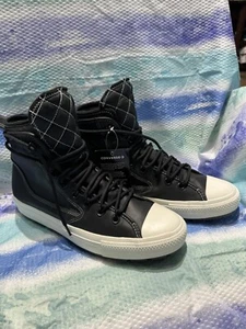 CONVERSE CTAS ALL TERRAIN HI Size9.5Waterproof Leather Boots Shoes 168863C Black - Picture 1 of 11
