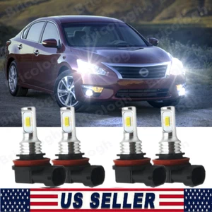 For 2007-2018 Nissan Altima 6000K White Combo LED Headlight High Low bulbs Kit 4 - Picture 1 of 12