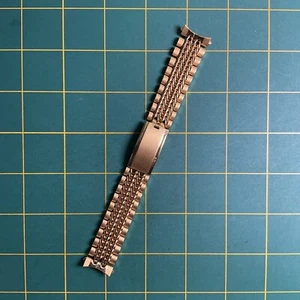 VINTAGE 18MM MARUMAN 10M14 FAHRRADKETTE UHR ARMBAND / BAND VERGOLDET SELTEN 89 - Bild 1 von 9