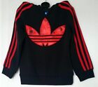 Adidas Orginals, Kids Hooded Sweatshirt, Retro, Red And Black, Uk 4-5 Years Old