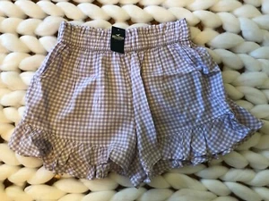 Hollister NWT Women's Multicolor Purple Checkered High-Rise Shorts Size S - Picture 1 of 9