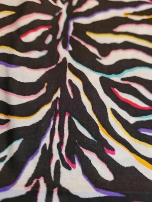 Zebra print with colored shadowing,  2 yds 16 ins total cut - Image 1 of 4