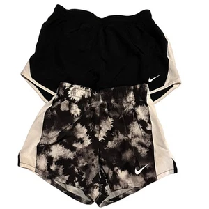 Nike Dri-Fit Shorts Bundle of Two (2) Black and White Girls Size S Small - Picture 1 of 8